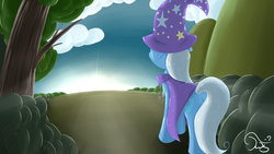 Size: 1920x1080 | Tagged: safe, artist:twilightsquare, trixie, pony, unicorn, g4, butt, female, mare, plot, solo