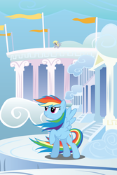 Size: 640x960 | Tagged: safe, artist:rdbrony16, derpy hooves, rainbow dash, pegasus, pony, g4, female, mare, windswept mane