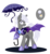 Size: 917x1000 | Tagged: dead source, safe, artist:deeptriviality, oc, oc only, bat pony, pony, cutie mark, duo, hoof hold, hoof shoes, night guard, simple background, spread wings, transparent background, umbrella, wings