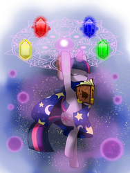 Size: 1050x1400 | Tagged: safe, artist:hoyeechun, twilight sparkle, pony, g4, duo