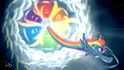 Size: 1920x1080 | Tagged: safe, artist:twilightsquare, rainbow dash, pony, g4, female, fire, solo, sonic rainboom