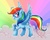 Size: 1100x889 | Tagged: safe, artist:rubypm, rainbow dash, pegasus, pony, g4, female, solo