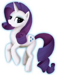 Size: 800x1043 | Tagged: safe, artist:whitesylver, rarity, pony, unicorn, g4, female, floating, glowing, mare, simple background, solo, transparent background