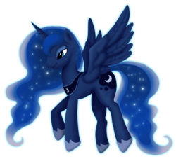 Size: 800x725 | Tagged: safe, artist:whitesylver, princess luna, alicorn, pony, g4, female, mare, solo