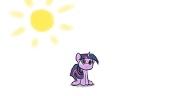 Size: 1960x1080 | Tagged: safe, artist:dshou, twilight sparkle, pony, g4, crayon, duo, sun