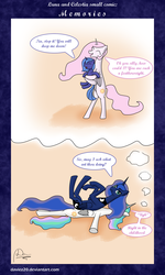 Size: 3000x5000 | Tagged: safe, artist:daviez20, princess celestia, princess luna, g4, comic