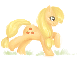 Size: 603x480 | Tagged: safe, artist:emizu, applejack, earth pony, pony, g4, female, solo