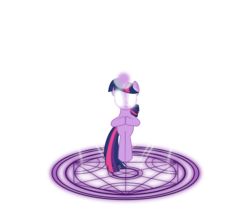 Size: 3094x2551 | Tagged: safe, artist:up1ter, twilight sparkle, pony, g4, glowing eyes, high res, magic, magic circle, solo