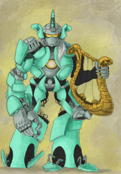 Size: 2429x3498 | Tagged: safe, artist:hewison, lyra heartstrings, pony, g4, duo, high res, transformers