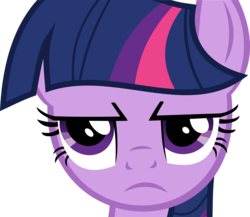 Size: 6259x5442 | Tagged: safe, artist:feitaru, twilight sparkle, g4, absurd resolution, simple background, transparent background, unhappy, vector