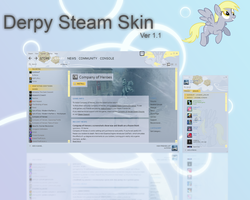 Size: 1280x1024 | Tagged: safe, artist:revolutiongg, derpy hooves, pegasus, pony, g4, female, mare, muffin, steam, steam (software), steam skin