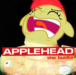 Size: 599x590 | Tagged: safe, apple bloom, g4, album cover, radiohead