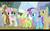 Size: 768x480 | Tagged: safe, screencap, amethyst star, derpy hooves, goldengrape, granny smith, linky, meadow song, rainbowshine, sassaflash, shoeshine, sir colton vines iii, sparkler, twinkleshine, earth pony, pegasus, pony, g4, the super speedy cider squeezy 6000, female, male, mare, stallion, youtube caption