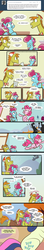Size: 700x3985 | Tagged: safe, artist:egophiliac, bon bon, carrot cake, cup cake, pinkie pie, sweetie drops, earth pony, pony, slice of pony life, g4, balloon, clothes, comic, female, heart, i must go, male, mare, nickname, pinkie being pinkie, ship:carrot cup, shipping, stallion, straight, woonoggles