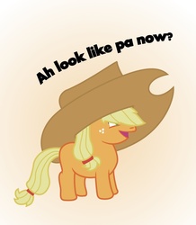 Size: 820x942 | Tagged: safe, artist:assuming-control, applejack, earth pony, pony, g4, female, filly, hat, solo