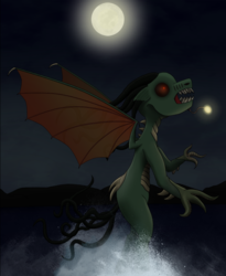 Size: 693x844 | Tagged: safe, artist:krogoththepony, cthulhu mythos, ponified