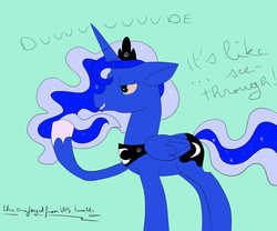 Size: 1280x1067 | Tagged: safe, artist:theoneforgedfromvhs, princess luna, pony, g4, 70s, female, high, simple background, solo