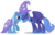 Size: 2800x1800 | Tagged: safe, artist:mixermike622, princess luna, trixie, alicorn, pony, unicorn, g4, accessory swap, cape, clothes, cute, duo, female, hat, lesbian, luxie, mare, s1 luna, shipping, simple background, the great and powerful, transparent background, trixie's cape, trixie's hat, vector