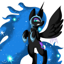 Size: 2000x2000 | Tagged: safe, artist:platinum-galaxy, nightmare moon, pony, g4, female, high res, solo