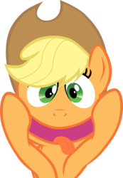 Size: 4500x6495 | Tagged: safe, artist:masamunya, applejack, earth pony, pony, g4, absurd resolution, female, funny face, simple background, solo, transparent background, vector