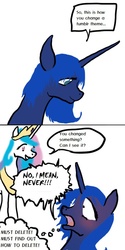 Size: 500x1000 | Tagged: safe, artist:lyun, princess celestia, princess luna, ask lunatic luna, g4, tumblr