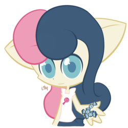 Size: 1500x1500 | Tagged: safe, artist:lillynya, bon bon, sweetie drops, earth pony, anthro, g4, ambiguous facial structure, female, solo