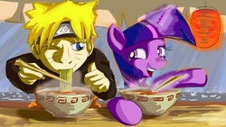 Size: 1600x900 | Tagged: safe, artist:zeeclaw, twilight sparkle, g4, crossover, naruto, uzumaki naruto