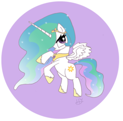 Size: 719x709 | Tagged: safe, artist:lunardawn, princess celestia, pony, g4, chibi, female, solo