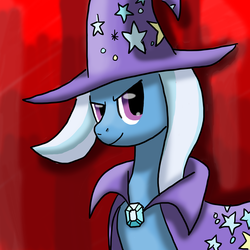 Size: 2400x2400 | Tagged: safe, artist:darkm0neo, trixie, pony, unicorn, g4, female, high res, mare, solo