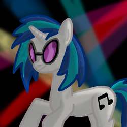 Size: 2400x2400 | Tagged: safe, artist:darkm0neo, dj pon-3, vinyl scratch, pony, g4, female, high res, solo