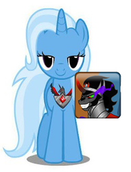 Size: 265x347 | Tagged: safe, king sombra, trixie, pony, unicorn, g4, magic duel, season 3, alicorn amulet, comparison, female, mare, simple background, white background