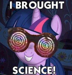 Size: 579x599 | Tagged: safe, twilight sparkle, g4, dr. insano, reaction image, science, spoony, spoony experiment, the spoony one