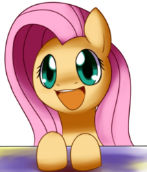 Size: 500x583 | Tagged: safe, artist:solar-slash, fluttershy, pony, g4, :d, cute, female, happy, leaning, open mouth, smiling, solo, yay
