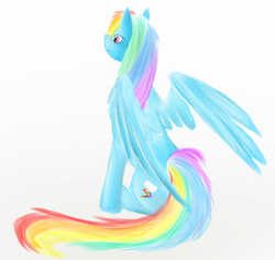 Size: 592x559 | Tagged: safe, artist:xxhazukixx, rainbow dash, pony, g4, female, solo, traditional art