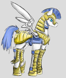 Size: 489x580 | Tagged: safe, artist:xxhazukixx, pegasus, pony, g4, royal guard, traditional art