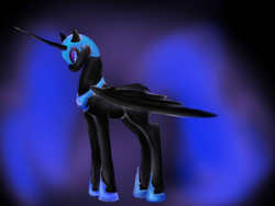 Size: 1600x1200 | Tagged: safe, artist:xxhazukixx, nightmare moon, alicorn, pony, g4, female, mare, profile, solo