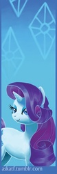 Size: 200x600 | Tagged: safe, artist:sugarsongart, rarity, pony, g4, bookmark, solo