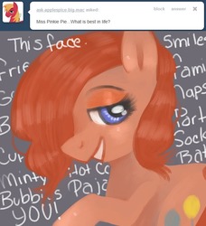 Size: 639x700 | Tagged: dead source, safe, artist:dhui, pinkie pie, ask tired pie, g4, tumblr