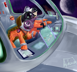 Size: 858x800 | Tagged: safe, artist:archonix, twilight sparkle, human, fanfic:arrow 18 mission logs, g4, astronaut, fanfic, space, spacesuit