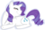 Size: 540x371 | Tagged: safe, artist:stevetwisp, rarity, pony, unicorn, g4, eyes closed, female, mare, outline, pose, prone, simple background, smiling, solo, transparent background