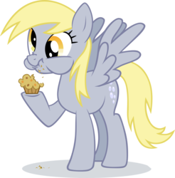 Size: 2433x2471 | Tagged: safe, artist:ininko, derpy hooves, pegasus, pony, g4, female, high res, mare, muffin