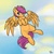 Size: 600x600 | Tagged: safe, artist:veritasket, scootaloo, pegasus, pony, g4, female, flying, happy, scootaloo can fly, solo