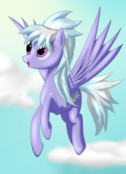 Size: 1156x1600 | Tagged: safe, artist:serenakks, cloudchaser, g4, flying, happy