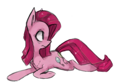 Size: 647x437 | Tagged: safe, artist:fireflylc, pinkie pie, earth pony, pony, g4, female, lying down, pinkamena diane pie, simple background, solo, transparent background