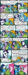 Size: 815x2115 | Tagged: safe, artist:flavinbagel, pinkie pie, rainbow dash, rarity, soarin', spitfire, twilight sparkle, g4, comic, female, male, shipping, soarinpie, straight