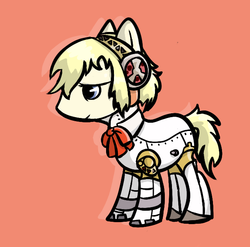 Size: 634x626 | Tagged: safe, artist:mintykoneko, aigis, persona, persona 3, ponified