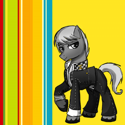 Size: 600x600 | Tagged: safe, artist:faronforte, narukami yu, persona, persona 4, ponified