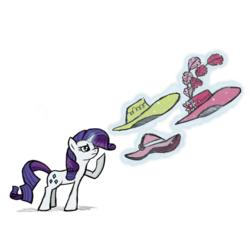 Size: 1000x914 | Tagged: safe, artist:sevoohypred, rarity, pony, unicorn, g4, female, giant hat, hat, mare, simple background, solo, transparent background