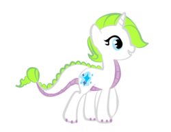 Size: 900x695 | Tagged: safe, artist:sweetchiomlp, oc, oc only, oc:crystal, dracony, hybrid, original species, crystal, dragicorn, interspecies, interspecies offspring, offspring, parent:rarity, parent:spike, parents:sparity