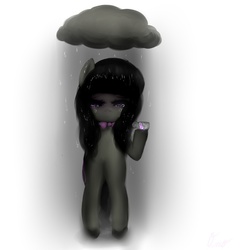 Size: 700x700 | Tagged: safe, artist:pipomanager-mimmi, octavia melody, earth pony, pony, g4, female, rain, solo, wet bowtie